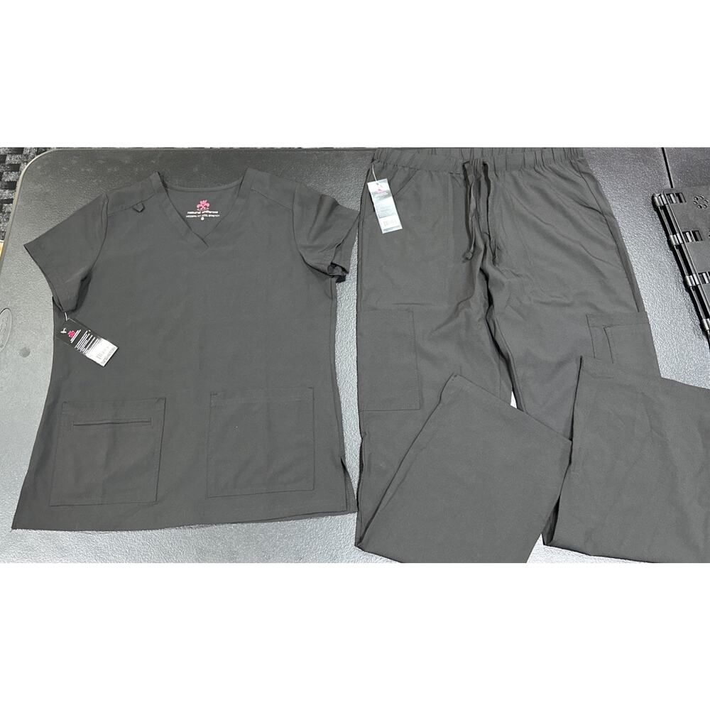 Medical Nursing Women's Cool Stretch V-Neck Scrub Top and Cargo Pant 8400